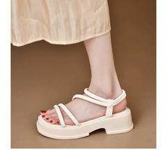 Platform Plain Sandals