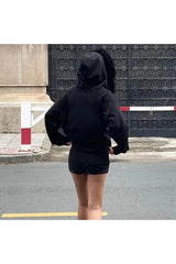 Sweat à capuche gothique avec col en fausse fourrure d'automne