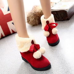 Black/Red/Yellow Sweet Fleece Warming Boots