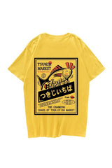 T-shirt Harajuku à imprimé poisson
