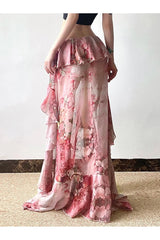 Floral High-Low Fairy Skirt