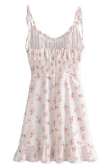 Robe spaghetti à imprimé floral