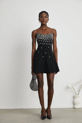 Frances Crystal-embellished Sleeveless Mini Dress-Sunfere