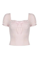 Frill Lace Bow Top