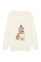 Herbstlicher Fuzzy Bunny Sweetheart Pullover