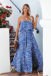 Gloria Printed Flare Maxi Dress-Sunfere