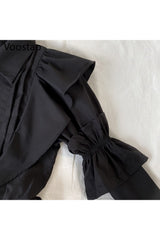 Robe gothique à manches longues pour cosplay