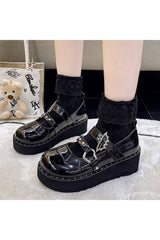 Chaussures à plateforme gothiques kawaii