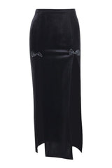 Goth Velvet Split Skirt