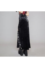 Goth Velvet Split Skirt