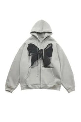 Fall Goth Vintage Oversized Hoodie