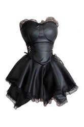 Gothic Schwarzes Schnür-Minikleid