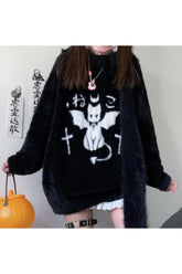 Gothic Dämon Oversize Pullover