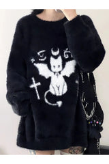 Gothic Demon Oversized Sweater