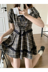 Robe à carreaux gothique Lolita