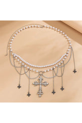 Gothic Pearl Beaded Belly Waist Chain