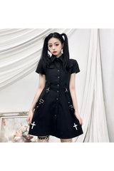 Robe chemise gothique punk
