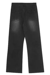 Jean Acubi dégradé avec broderies étoiles pour l'automne