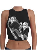 Haut court moulant à motif graffiti