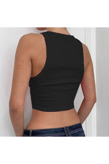 Haut court moulant à motif graffiti