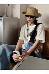 Harajuku-T-Shirt mit Graffiti-Grafik