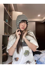 Harajuku-T-Shirt mit Graffiti-Grafik