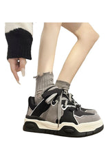 Graue Plateau-Sneakers