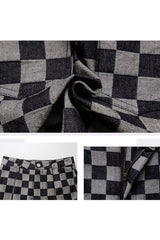 Grunge Checkered Mini Skirt