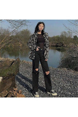 Jeans troués grunge d'automne