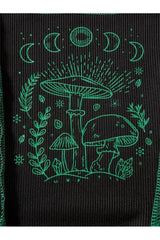 Grunge Mushrooms Crop Top