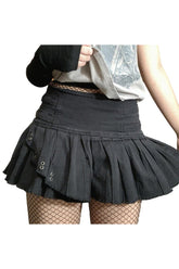 Grunge Pleated Skirt