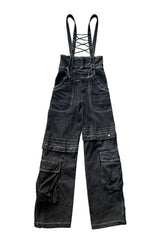 Pantalon taille haute bandage Harajuku