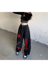 Jean taille haute Harajuku d'automne