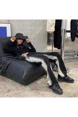 Jean large taille haute Harajuku d'automne