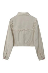 Veste à volants pétales d'automne