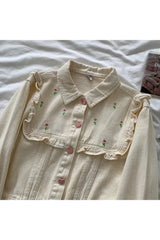 Veste à volants pétales d'automne