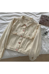 Veste à volants pétales d'automne