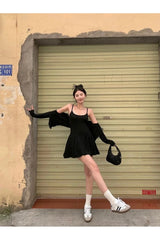 Robe superposée aux teintes chinées