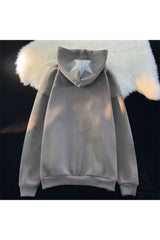 Fall Hip Hop Zipper Star Print Hoodie