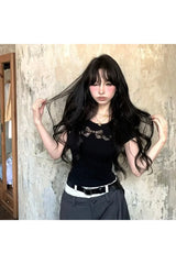 Haut en coton ajouré