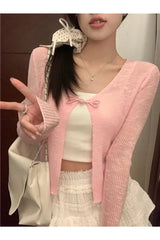 Cardigan de protection solaire en soie glacée d'automne