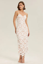 Amanda Floral Embroidered Lace Maxi Dress-Sunfere