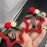 Christmas Plush Star Hair Clip