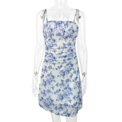 Floral Suspender Vacation Beach Dress