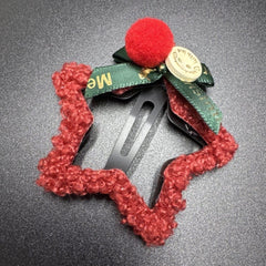 Christmas Plush Star Hair Clip