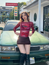 Transparente Mesh-Bluse