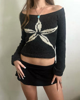 Midnight Bloom Strickpullover