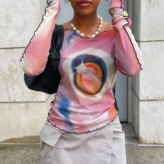 Printed Long-Sleeved T-Shirt