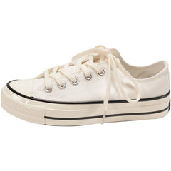 Black/White/Pink Student Canvas Shoes