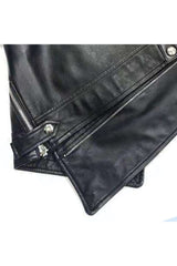 Unregelmäßiger A-Linien-Rock aus Leder